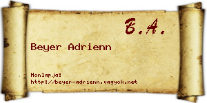 Beyer Adrienn névjegykártya
